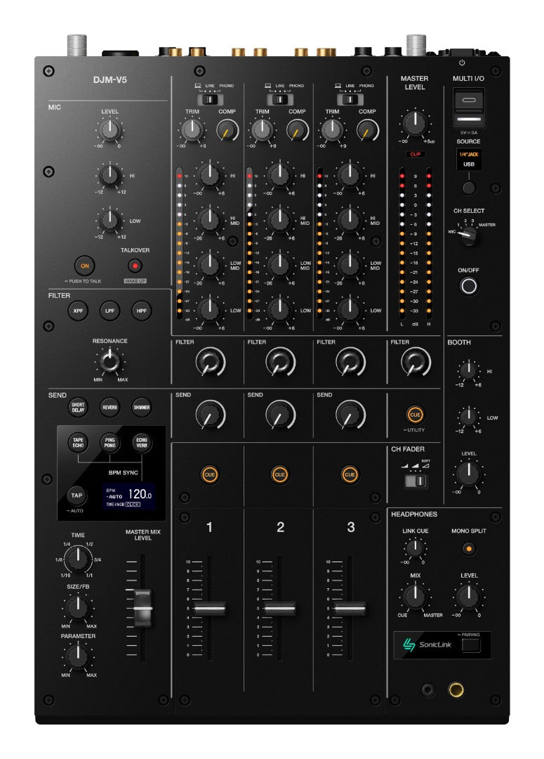 DJM-V5 AlphaTheta 3-kanaals DJ-Mixer