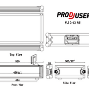 FLI-2-12 RS ProDJuser 19" Rack Case 2U