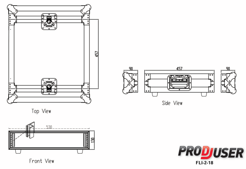FLI-2-18 RS ProDJuser 19" Rack Case 2U