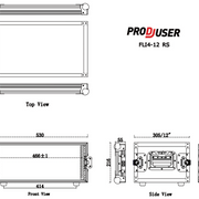 FLI-4-12 RS ProDJuser 19" Rack Case 4U korte versie 30.5cm