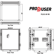 FLI-12-18 RS ProDJuser 19" Rack Case 12U