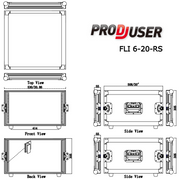 FLI-6-20 RS ProDJuser 19" Rack Case 6U