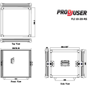 FLI-10-20 RS ProDJuser 19" Rack Case 10U