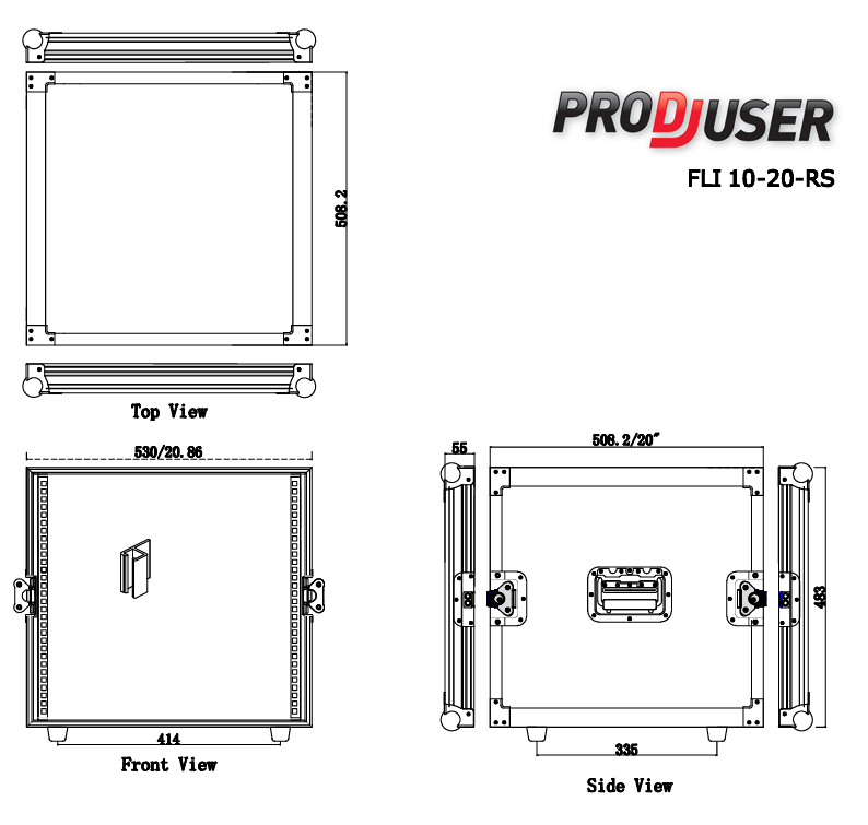 FLI-10-20 RS ProDJuser 19" Rack Case 10U