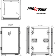 FLI-16-20 RS ProDJuser 19" Rack Case 16U