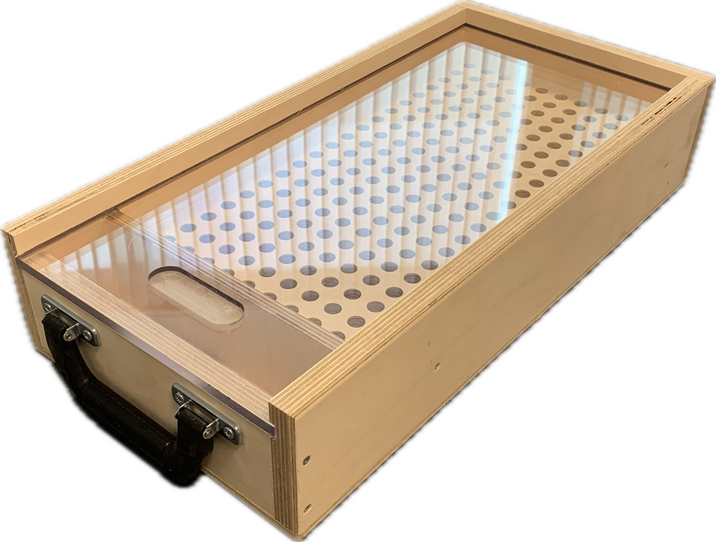 Case voor 200 x Trusspennen/Clips met Plexi Deksel