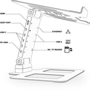 Stand Hub Pro Reloop Laptopstatief met Multimedia Hub