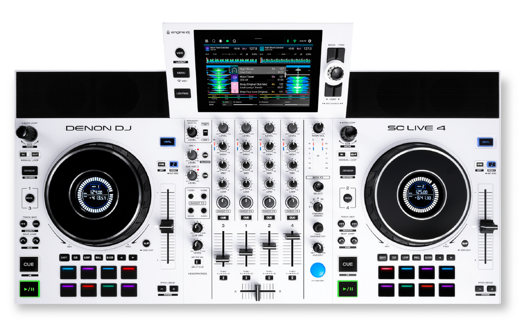 SCLIVE 4 Denon DJ all-in-one DJ-Controller (Wit)