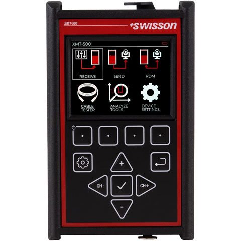XMT-500 Pro-Set Swisson DMX Tester &amp; RDM/Ethernet Controller met Draagtas