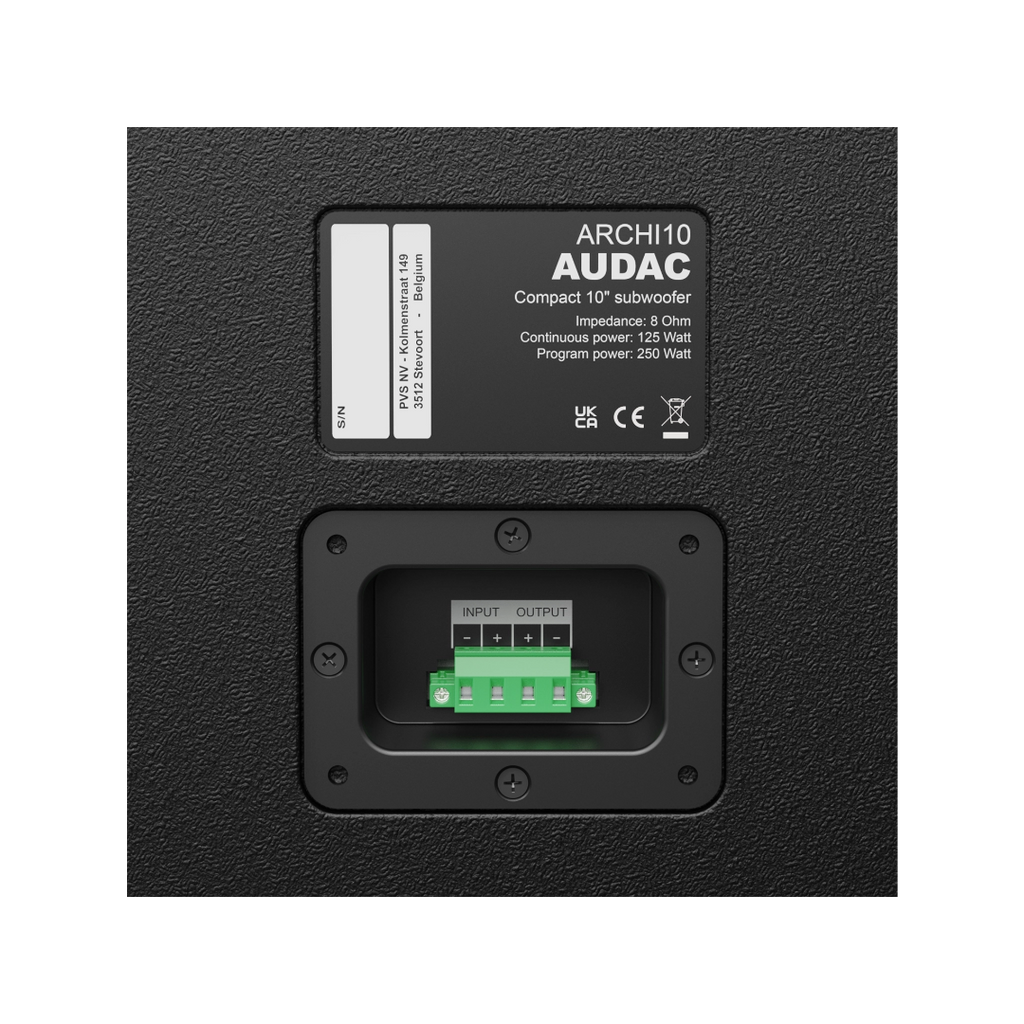 ARCHI10/B Audac 10" Subwoofer (Zwart)