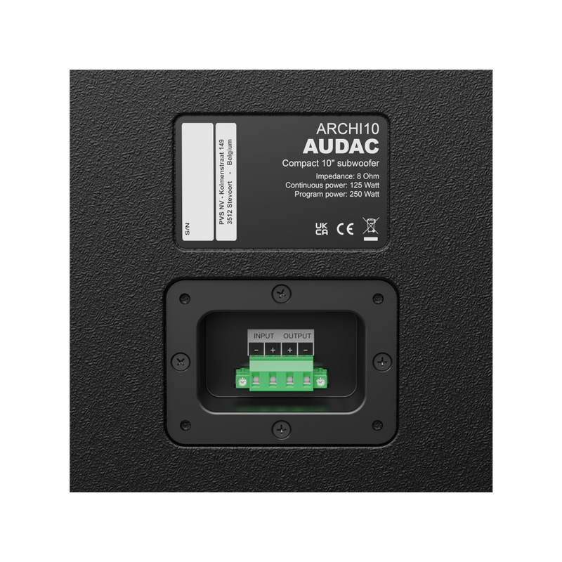 ARCHI10/B Audac 10" Subwoofer (Zwart)