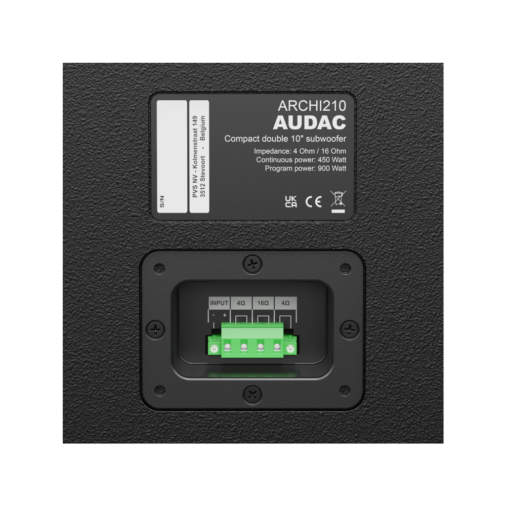 ARCHI210/B Audac 2x 10” Subwoofer (Zwart)
