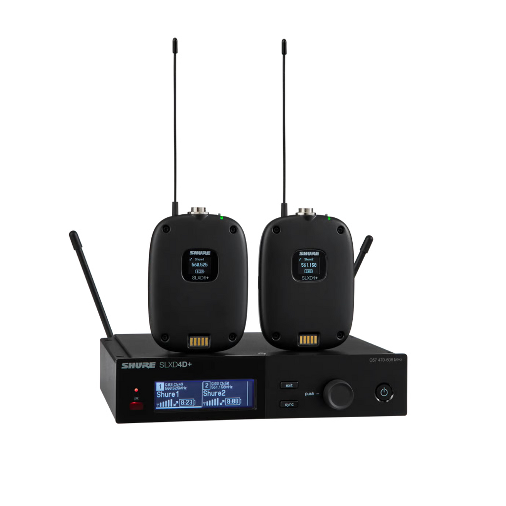 SLXD14D+ Shure Dual Draadloos Bodypack-systeem G65 (470-606MHz)