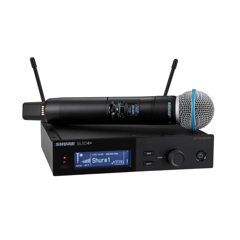 SLXD24+/B58 Shure Draadloos Handheld Systeem G65 (470-606MHz)