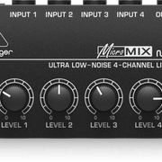 MX400 Behringer 4-kanaals Line Mixer