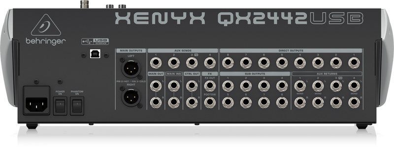 Xenyx QX2442USB Behringer Analoge Mengtafel met Effecten