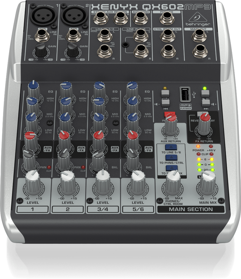 Xenyx QX602MP3 Behringer Analoge Mengtafel met Multi-FX