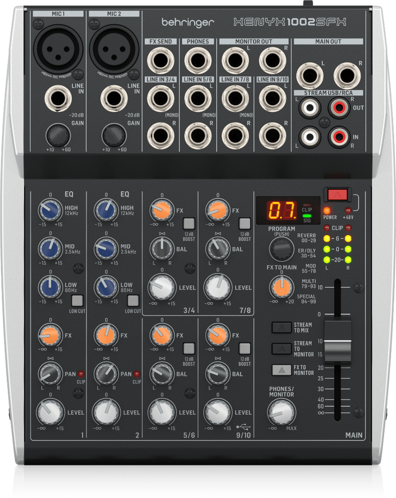Xenyx 1002SFX Behringer Analoge Mengtafel met Effecten
