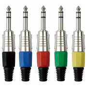 DAP JACKPLUG 6.3 STEREO NIKKEL WITH RED ENDCAP
