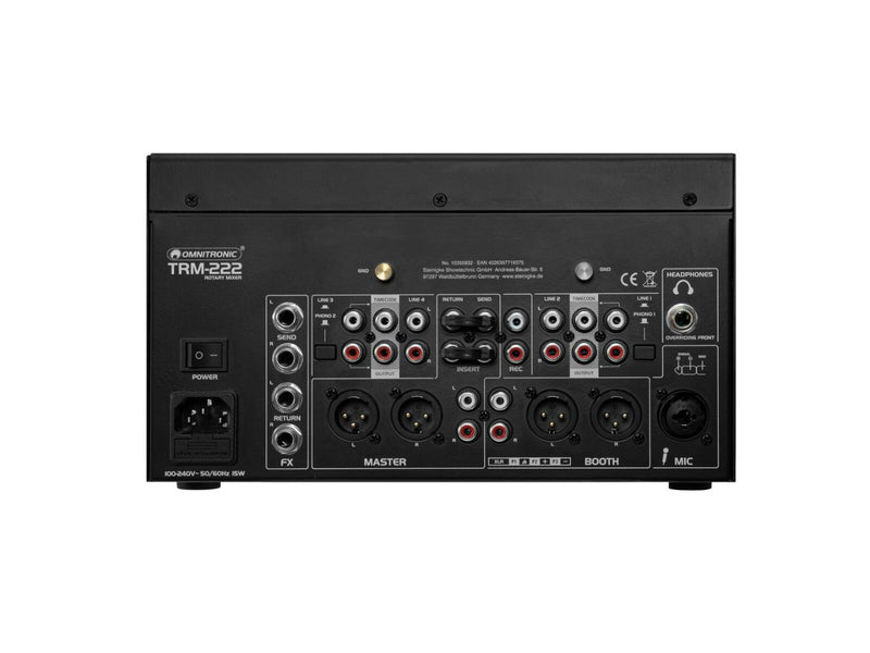 TRM-222 Omnitronic 2-kanaals Rotary DJ Mixer