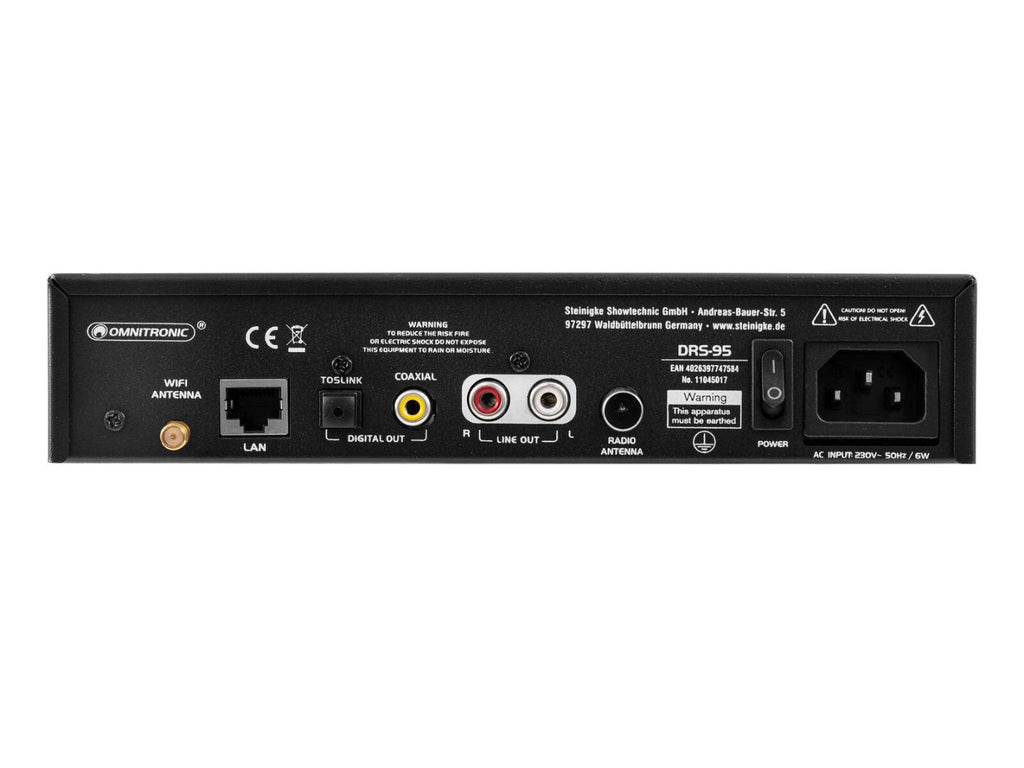 DRS-95 Omnitronic Internetradio met DAB+ en Bluetooth