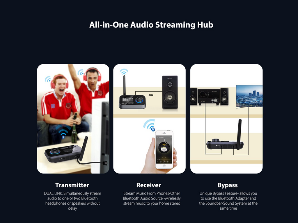 BDT-5.2PRO Omnitronic Aptx HD Bluetooth-zendontvanger