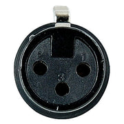 XFK203BR XLR CONNECTOR VROUWELIJK 3 POLIG ZWART MET RODE EINDDOP DAP AUDIO 