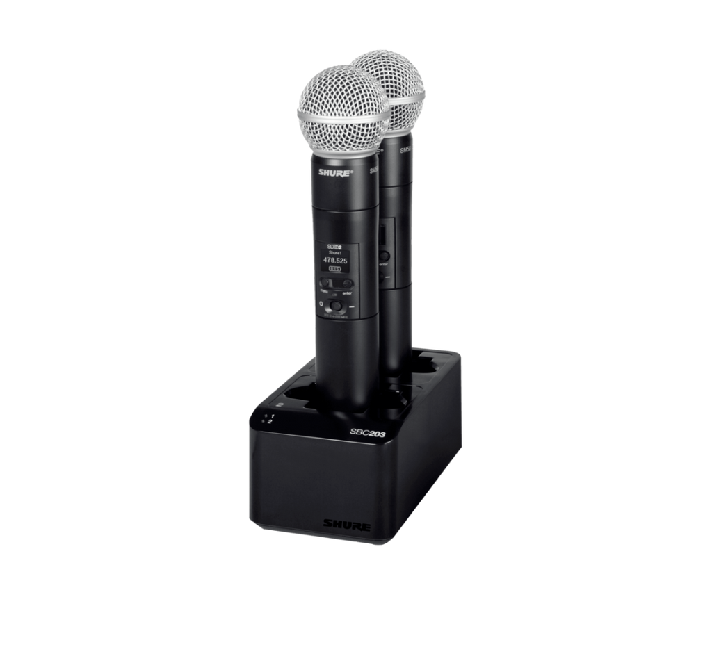 SBC203 Shure Dubbel Laadstation voor 2 SB903 Lithium-ionbatterij