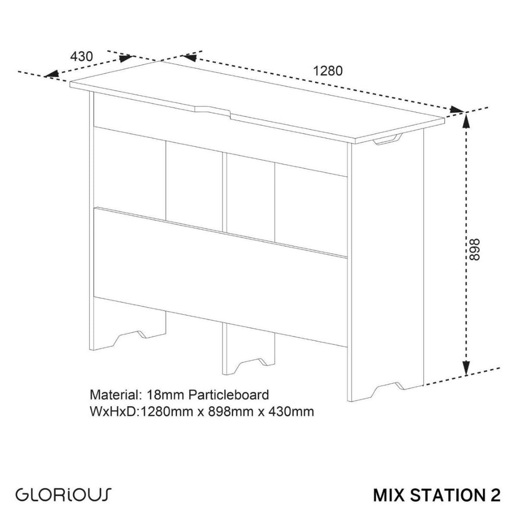 MIX STATION 2 GLORIOUS DJ Dj-desk (zwart)