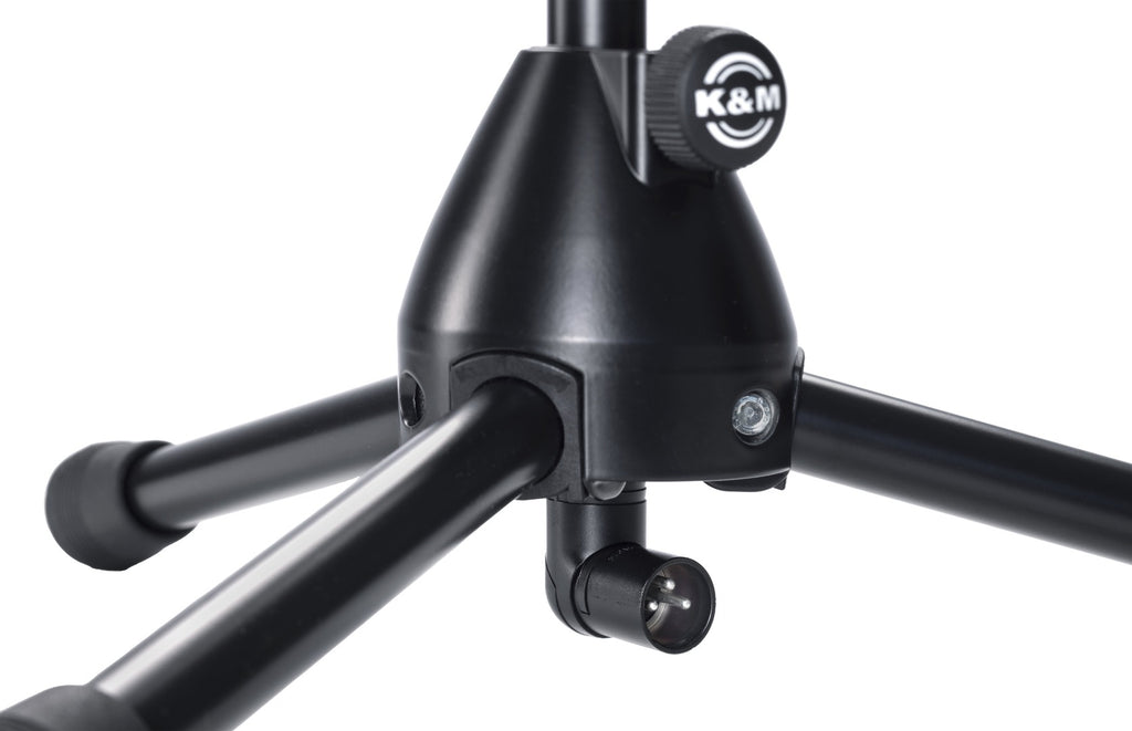 27500 K&amp;M Microfoonstatief met XLR Zwanenhals (Zwart)