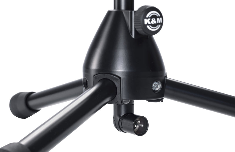 27500 K&amp;M Microfoonstatief met XLR Zwanenhals (Zwart)