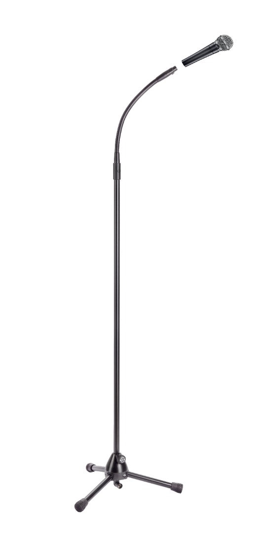 27500 K&amp;M Microfoonstatief met XLR Zwanenhals (Zwart)
