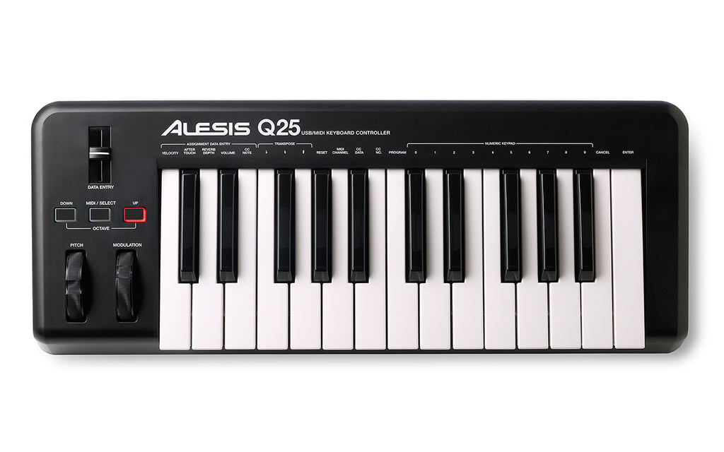 Q25 ALESIS 25-KEY USB/MIDI KEYBOARD CONTROLLER