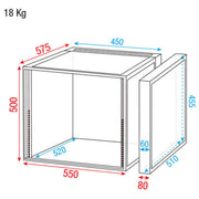 RCA-DD10 SHOWGEAR 19-inch Double Door Flightcase (10U)