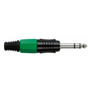 JMK-103BG JACKPLUG 6.3 STEREO ZWART MET GROENE EINDDOP DAP AUDIO 