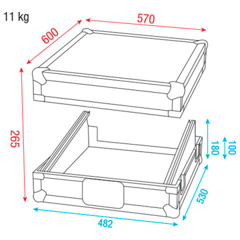 Showgear 19" Live Mixer Case