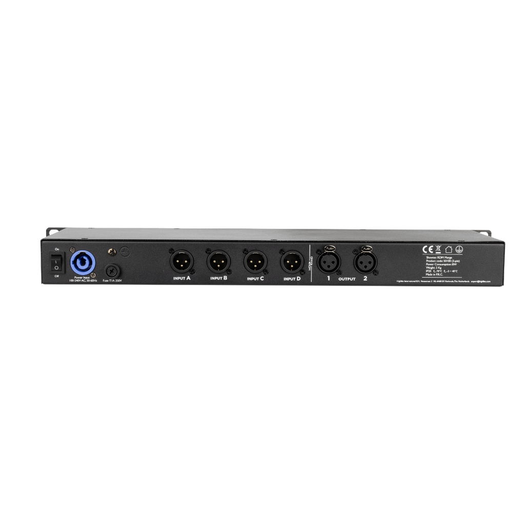 RDM Merge Showtec 4-naar-2-weg DMX-merger met RDM - 3P