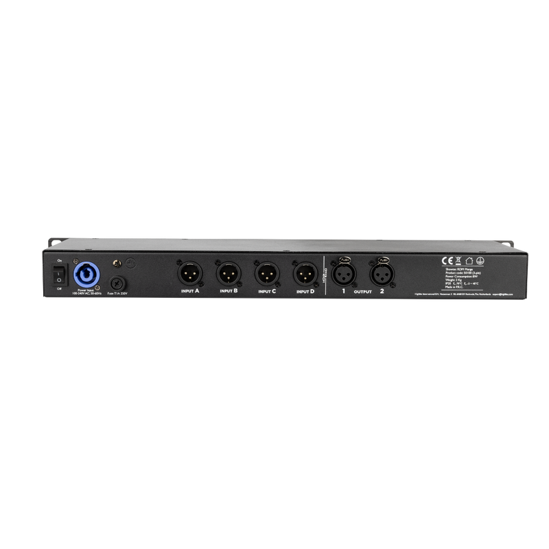 RDM Merge Showtec 4-naar-2-weg DMX-merger met RDM - 3P