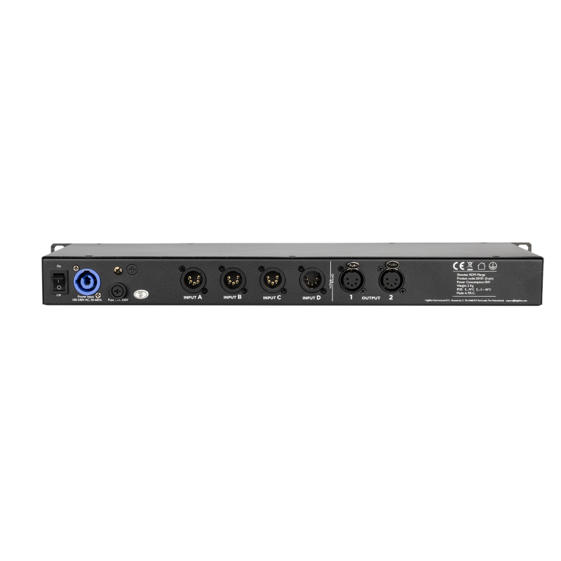 RDM Merge Showtec 4-naar-2-weg DMX-merger met RDM - 5P