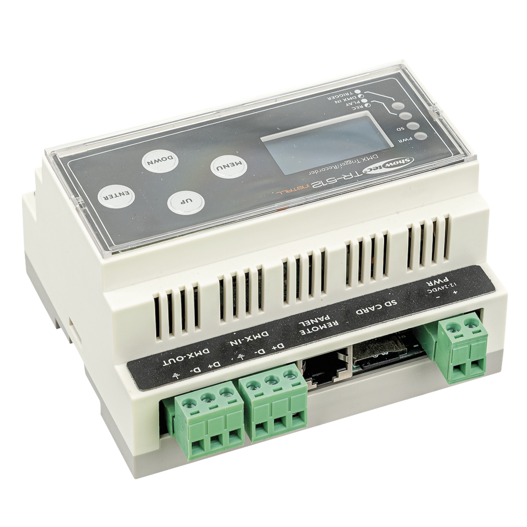 TR-512 Install Showtec Din-Rail DMX Recorder/Afspeelunit