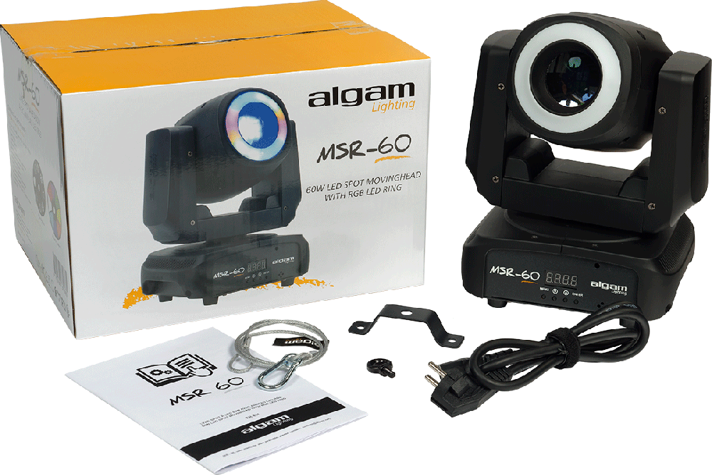 MSR60 ALGAM LIGHTING Movinghead Spot met Led Ring