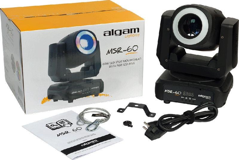 MSR60 ALGAM LIGHTING Movinghead Spot met Led Ring