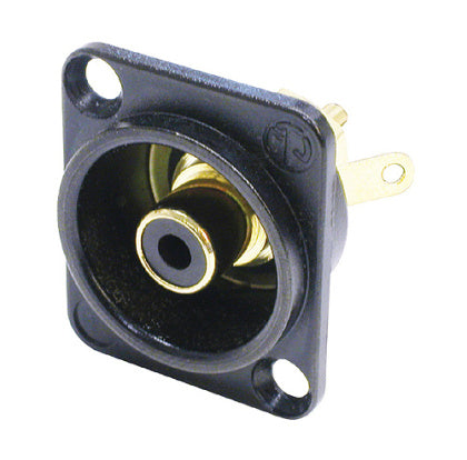 NF2D-B-2 RCA CHASSIS BLACK HOUSING D-SIZE BLACK NEUTRIK