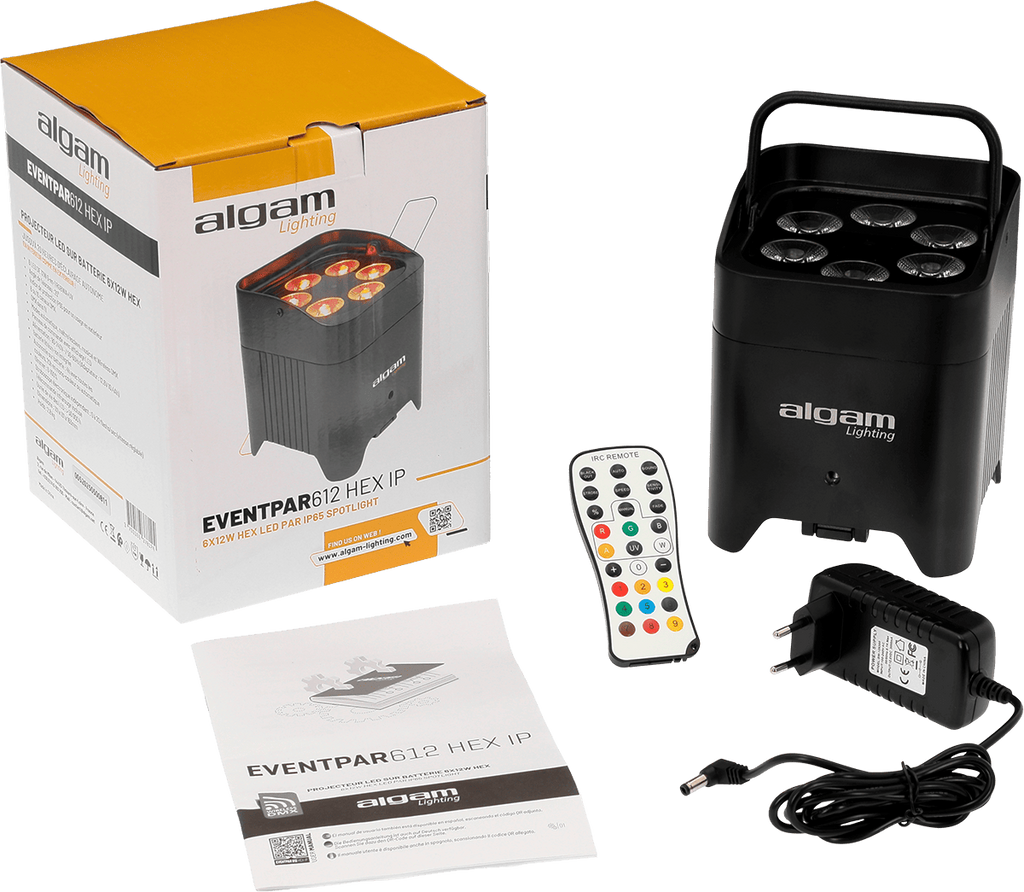 EVENTPAR 612 HEX-IP Algam Lighting Batterijgevoede Uplighter