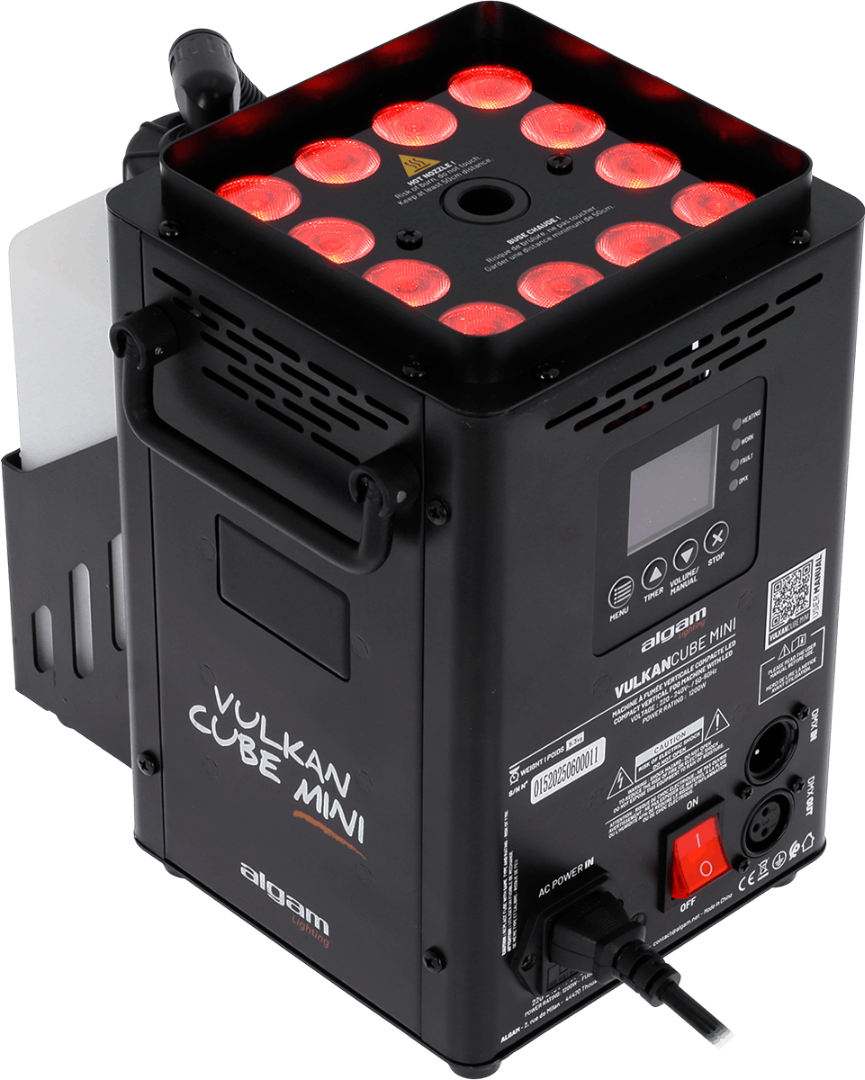 Vulkan Cube Mini Algam Lighting Verticale Rookmachine