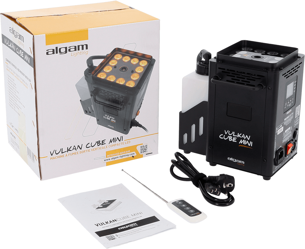 Vulkan Cube Mini Algam Lighting Verticale Rookmachine