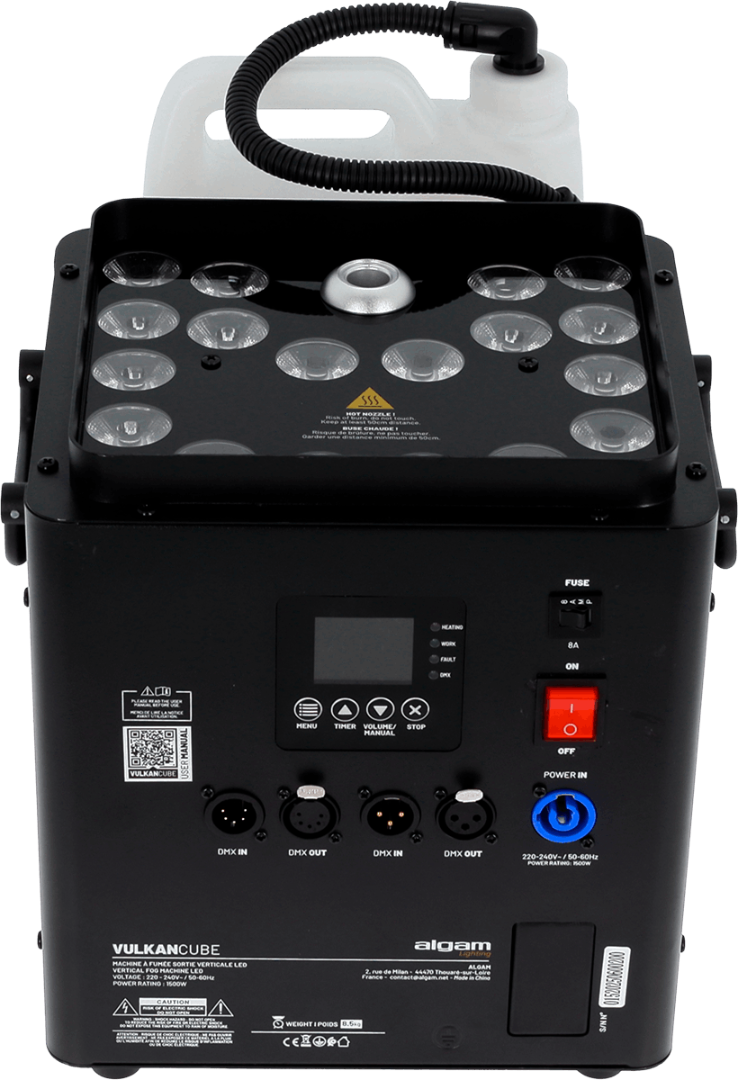 Vulkan Cube Algam Lighting Verticale Rookmachine