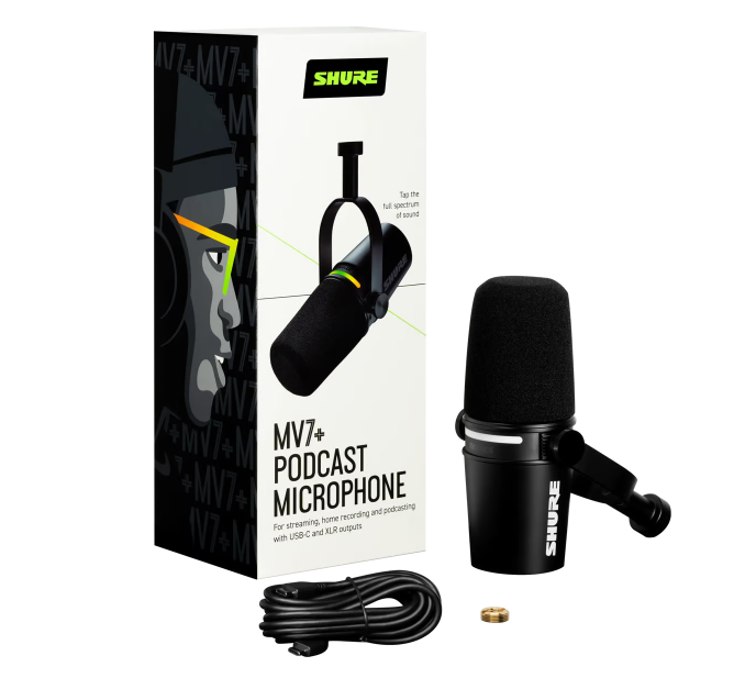 MV7+ Shure Podcastmicrofoon (Zwart)