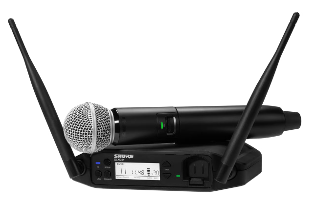 GLXD24+/SM58 Shure Draadloos Microfoon Systeem (Z4 - 2.4/5.8 GHz)