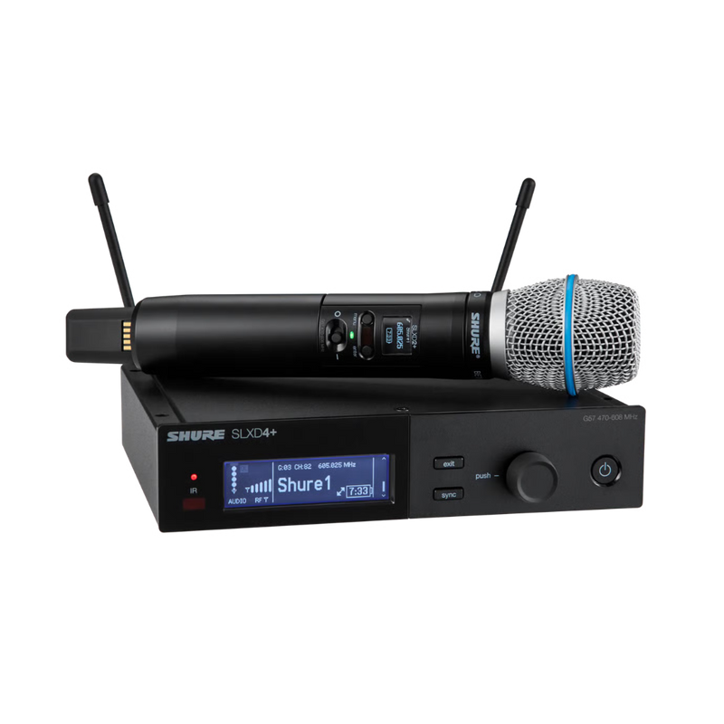 SLX-D24+/B87A Shure Draadloos Handheld Systeem G65 (470-606MHz)